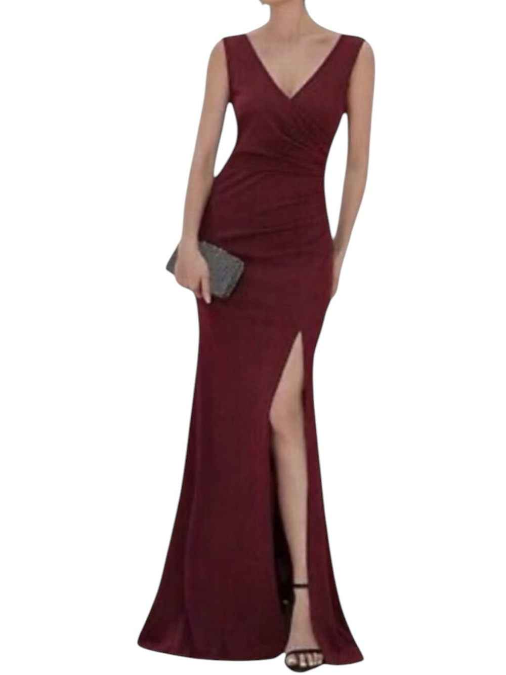 WOOSEA Burgundy Sleeveless Party Event Glam Maxi Dress NWT Size S